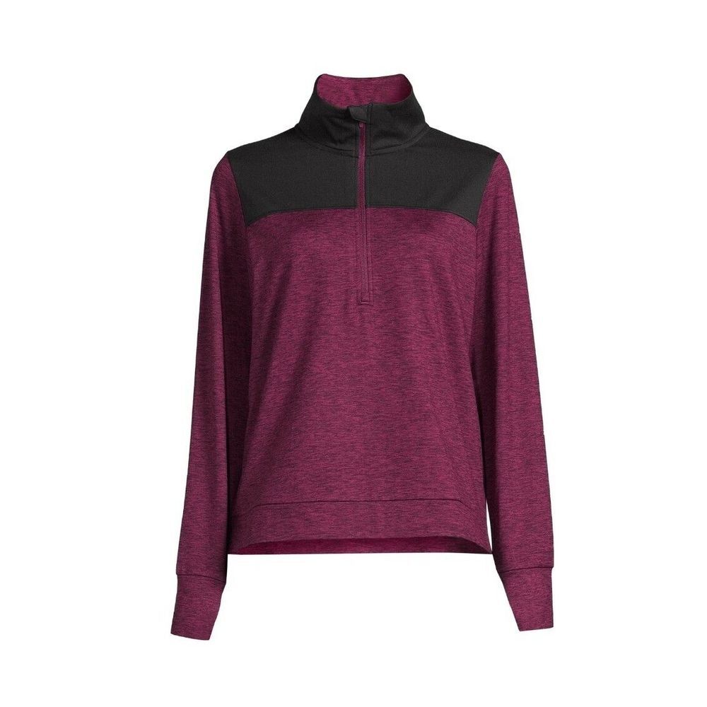 Avia Womens Fleece Lined‎ Quarter Zip Pullover  Size  M (8-10)